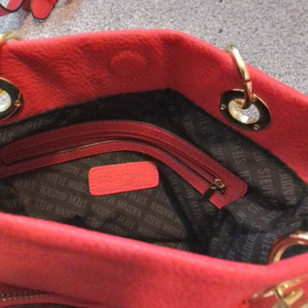 Steve Madden Crossbody Bag EUC Bright Coral Handbag - Picture 4 of 4